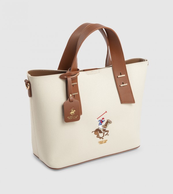 Beverly Hills Polo Club  - Cream Tote Bags