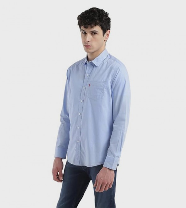 ليفايز  قمصان - أزرق Long Sleeves