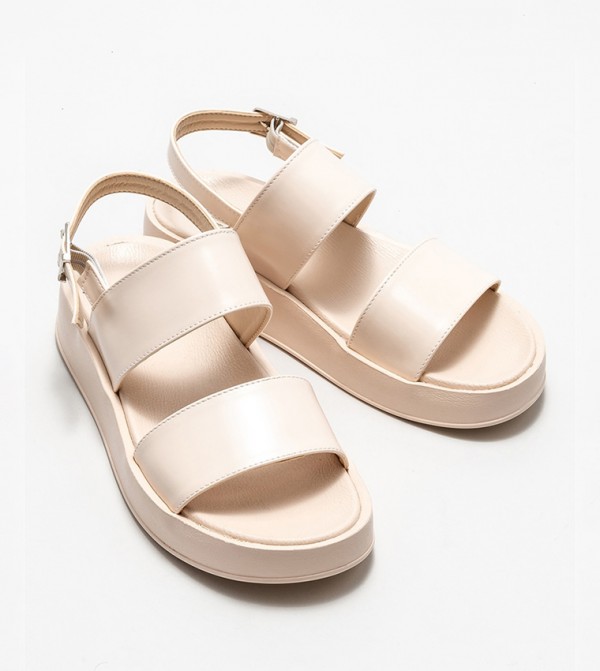 Ella Shoes - Outlet  - Beige Flat Sandals