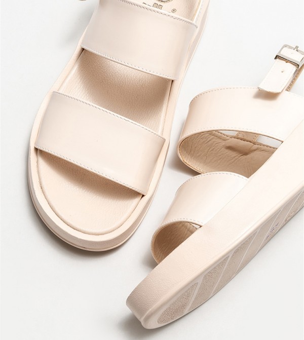 Ella Shoes - Outlet  - Beige Flat Sandals