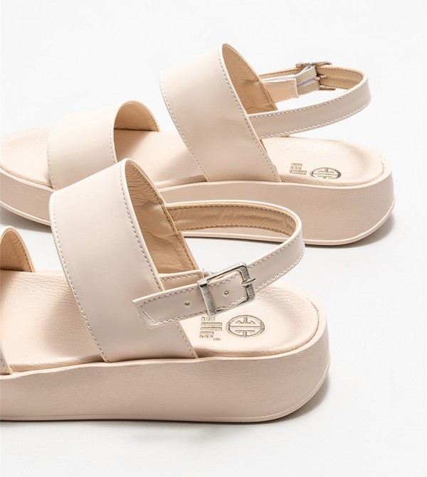 Ella Shoes - Outlet  - Beige Flat Sandals