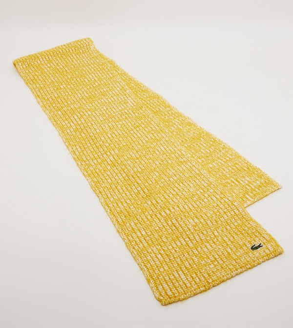 Lacoste  Scarves - Yellow Woollen Scarves