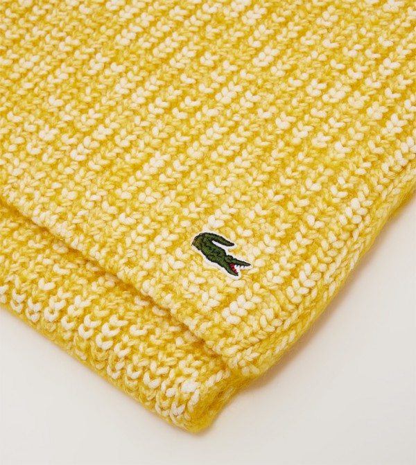 Lacoste  Scarves - Yellow Woollen Scarves