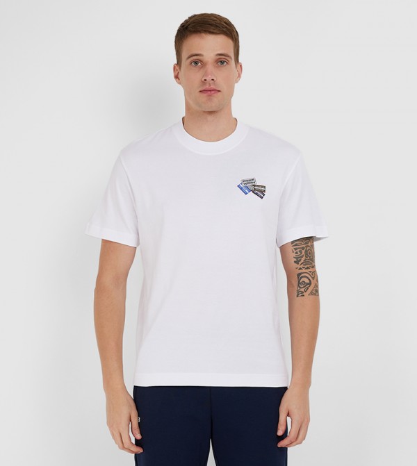 Lacoste  - White Casual T-Shirts