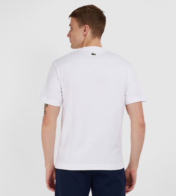 Lacoste  - White Casual T-Shirts
