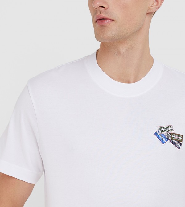 Lacoste  - White Casual T-Shirts