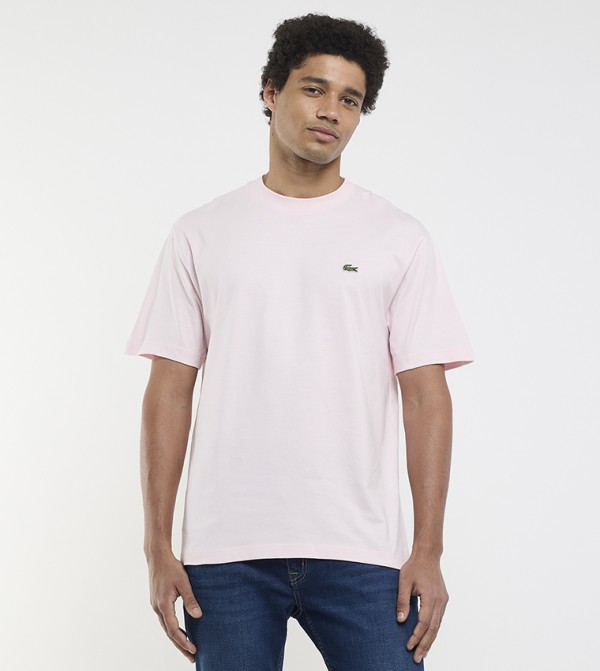 Lacoste Lacoste - Pink Round Neck T-Shirts
