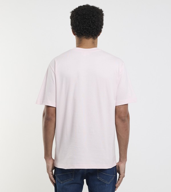 Lacoste Lacoste - Pink Round Neck T-Shirts
