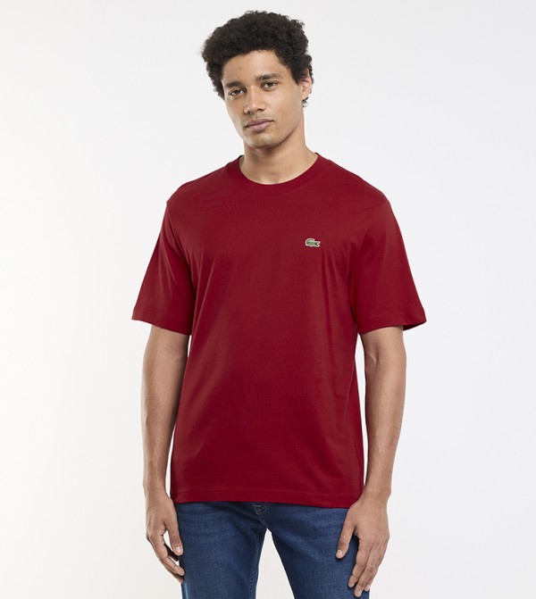 Lacoste Lacoste - Red Round Neck T-Shirts