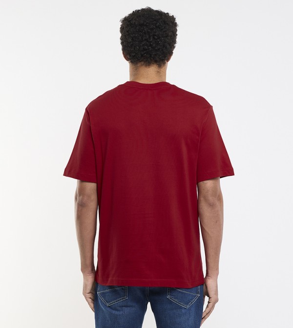 Lacoste Lacoste - Red Round Neck T-Shirts