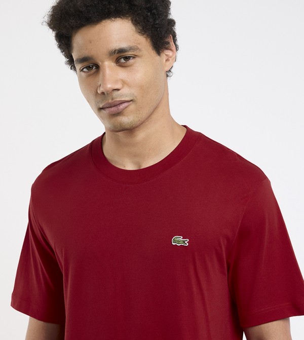 Lacoste Lacoste - Red Round Neck T-Shirts