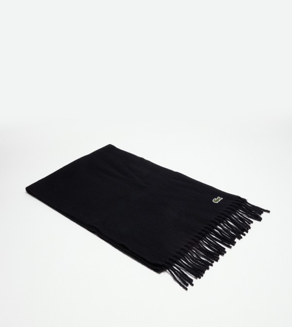 Lacoste  Scarves - Black Knitted Scarves