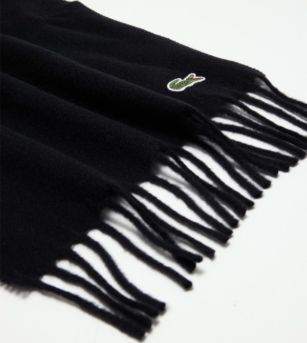 Lacoste  Scarves - Black Knitted Scarves