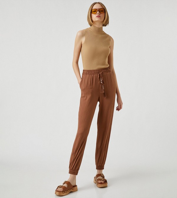 Koton - Outlet  - Brown Casual Pants