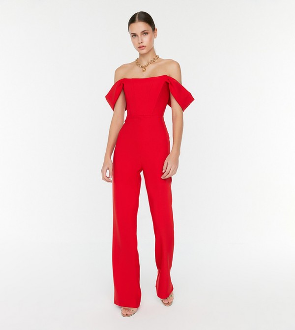 Trendyol  e5bc85c9-beef-4dad-907c-9f2989894695 - Red Jumpsuit