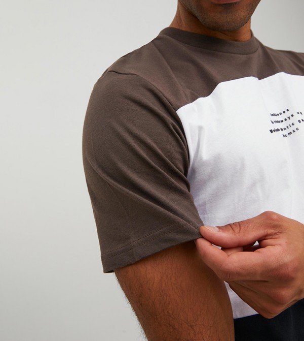 جاك آند جونز جاك آند جونز - بني  تيشيرتات كاجوال