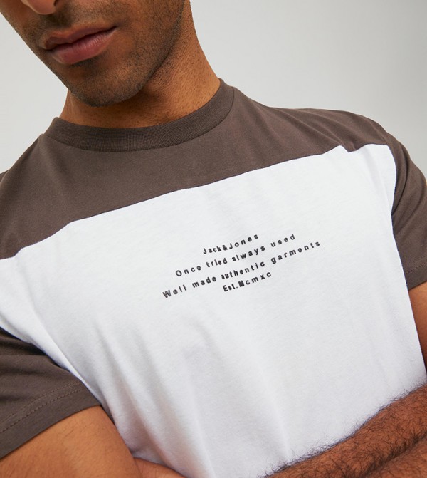 جاك آند جونز جاك آند جونز - بني  تيشيرتات كاجوال