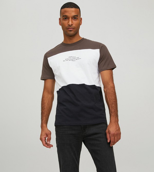 جاك آند جونز جاك آند جونز - بني  تيشيرتات كاجوال