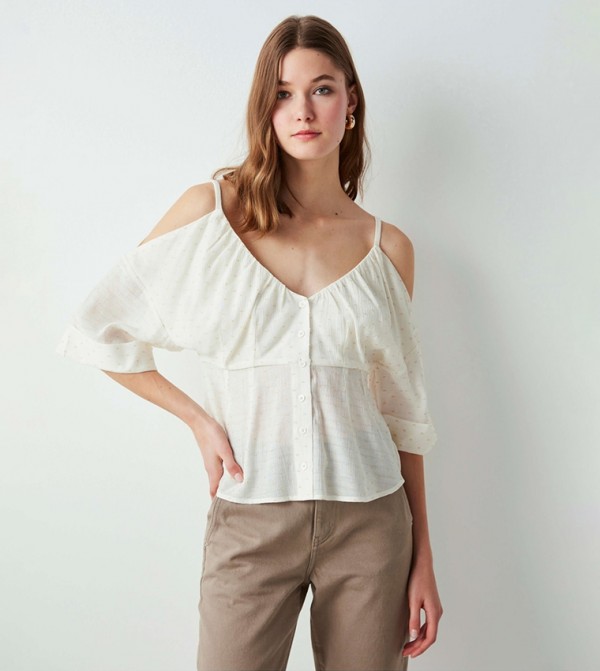 ابيكول - أوتليت ابيكول - أبيض Casual Tops