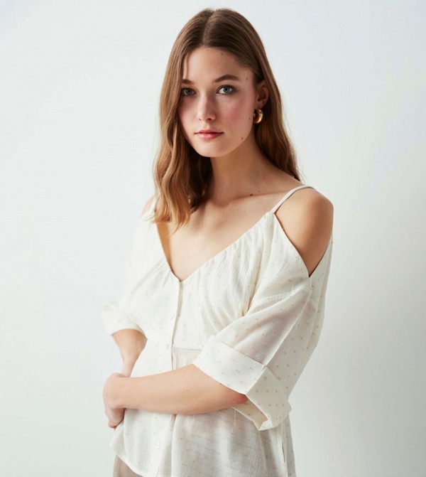 ابيكول - أوتليت ابيكول - أبيض Casual Tops
