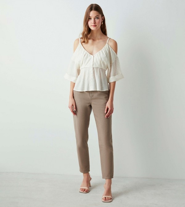 ابيكول - أوتليت ابيكول - أبيض Casual Tops