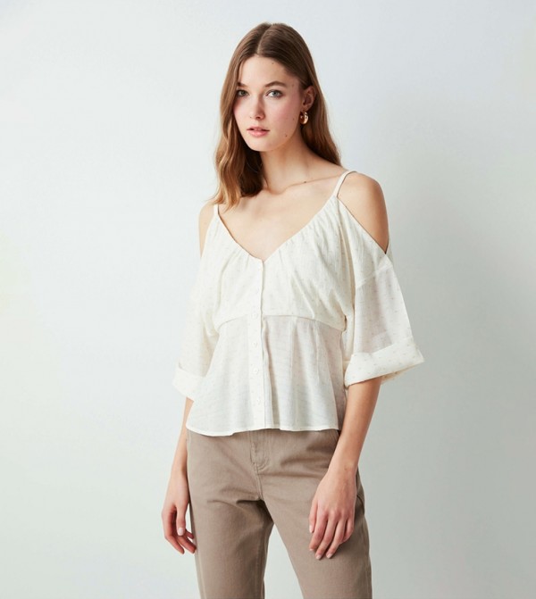ابيكول - أوتليت ابيكول - أبيض Casual Tops