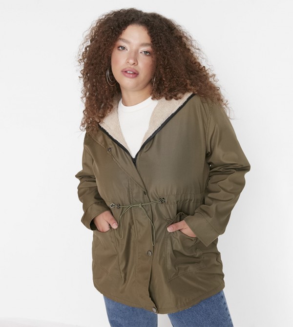 Trendyol Trendyol Plus Size - Khaki Jackets & Coats