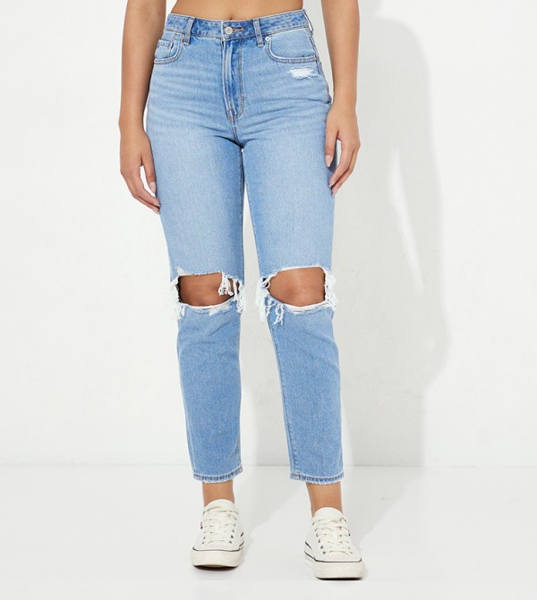 American Eagle  - Blue Mom Jeans