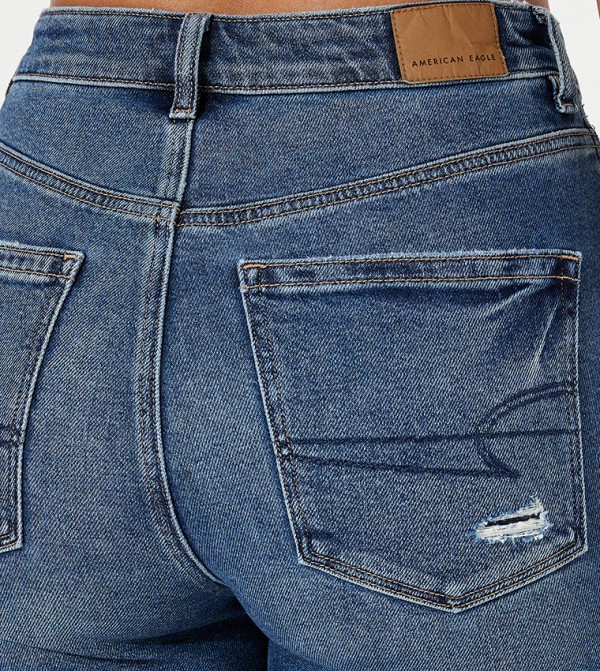 أميريكان أيغل  - أزرق Mom Jeans