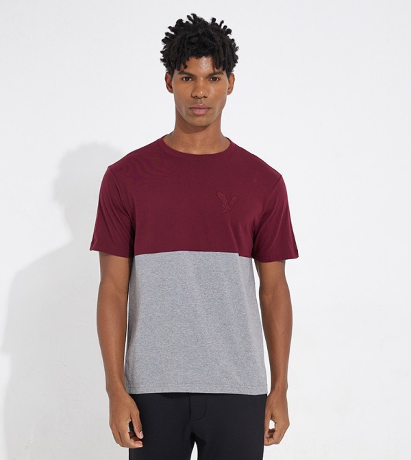 American Eagle  - Burgundy Casual T-Shirts