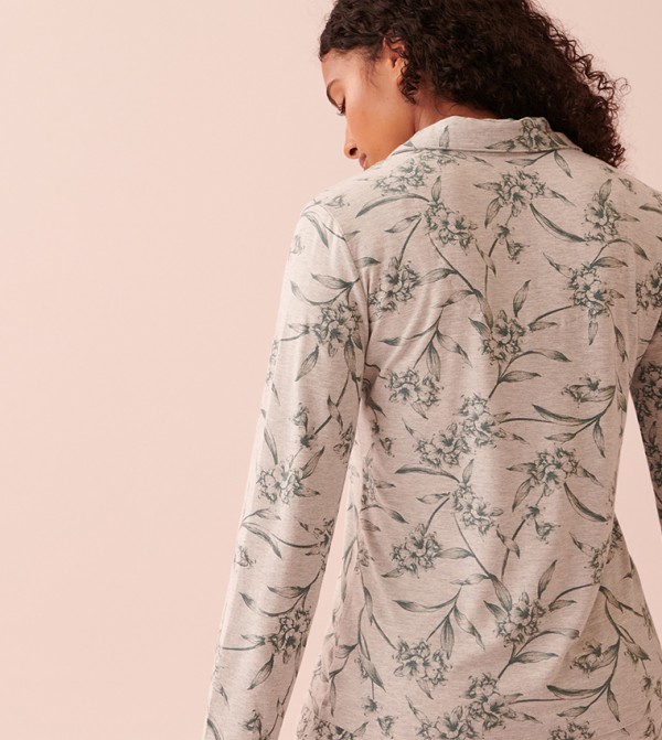 La Vie en Rose La Vie en Rose - Grey Sleep Tops & Tees
