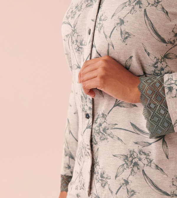 La Vie en Rose La Vie en Rose - Grey Sleep Tops & Tees