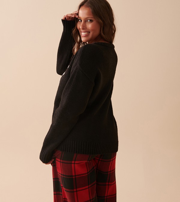 La Vie en Rose  Sleepwears & Loungewears - Black Sleep Tops & Tees