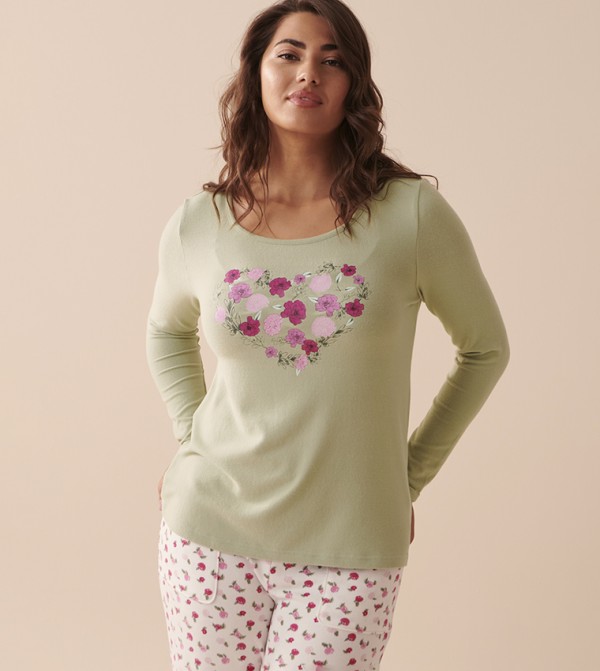 La Vie en Rose La Vie en Rose - Green Sleep Tops & Tees