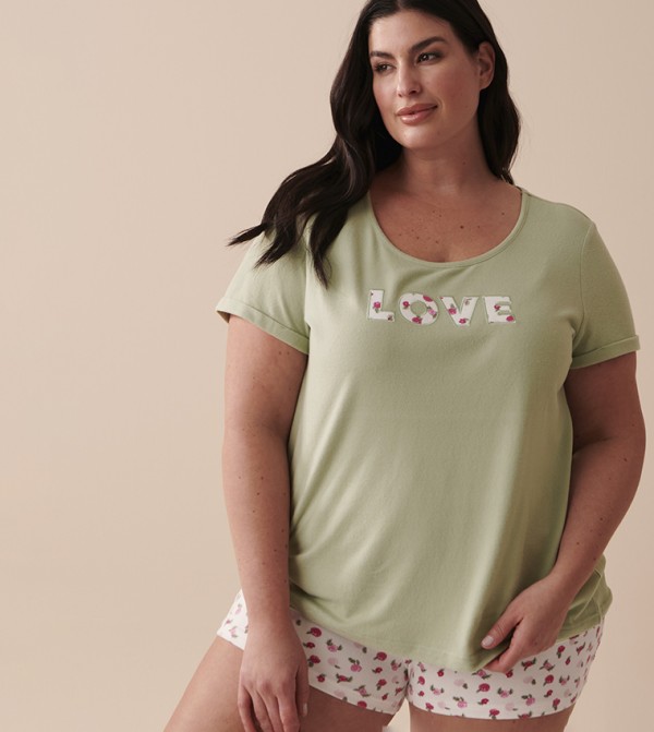 La Vie en Rose  Sleepwears & Loungewears - Green Sleep Tops & Tees