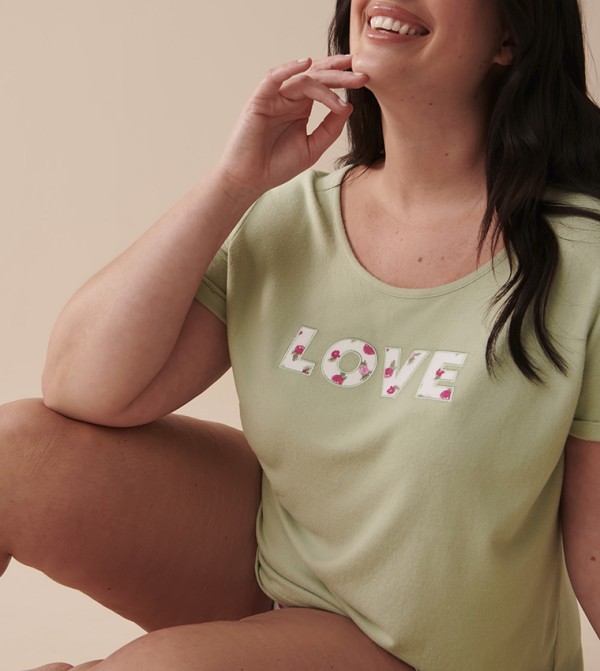La Vie en Rose  Sleepwears & Loungewears - Green Sleep Tops & Tees
