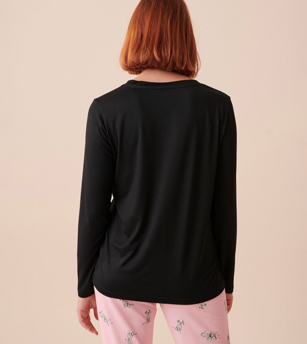 La Vie en Rose La Vie en Rose - Black Sleep Tops & Tees