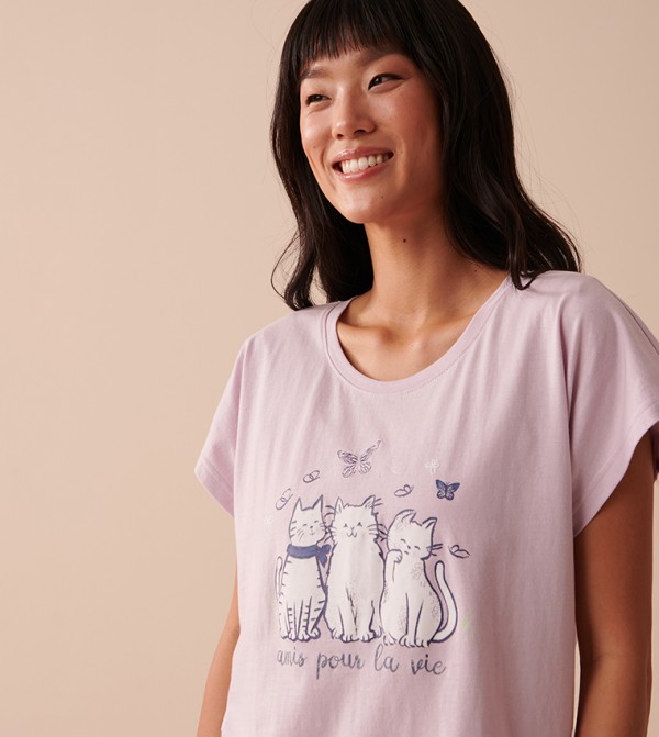 La Vie en Rose  Sleepwears & Loungewears - Grey Sleep Tops & Tees