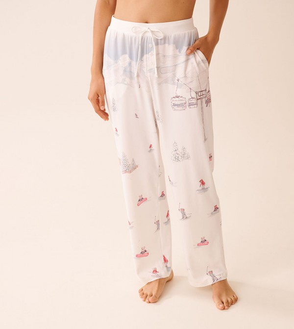 لافي ان روز  ملابس نوم - أبيض  Bottoms