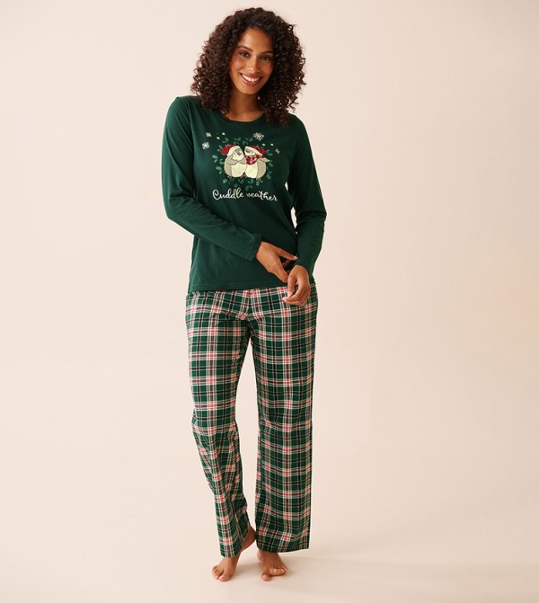La Vie en Rose  Sleepwears & Loungewears - Green Pyjama Set