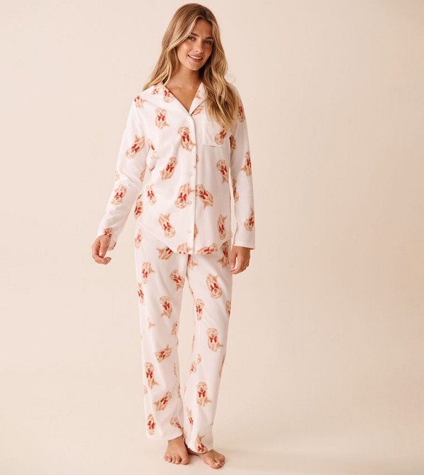 La Vie en Rose Sleepwears & Loungewears - White Pyjama Set