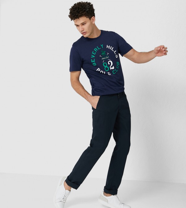 Beverly Hills Polo Club  Pants & Chinos - Navy Casual Pants