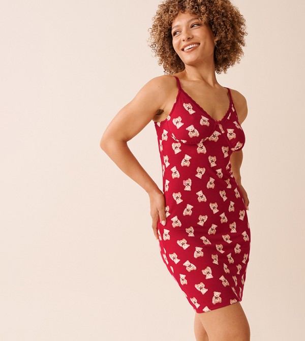 La Vie en Rose Night Dress & Gowns - Red Night Dress & Gowns