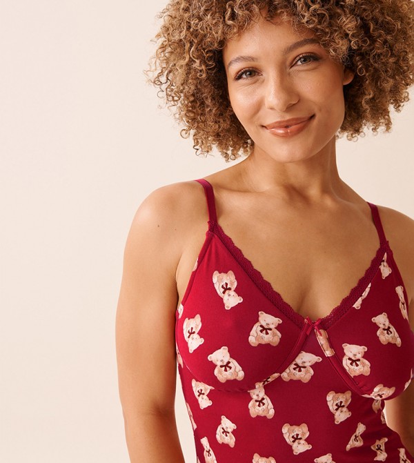 La Vie en Rose Night Dress & Gowns - Red Night Dress & Gowns