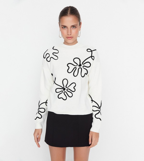 Trendyol Trendyol  - Beige Fashion Sweatshirt