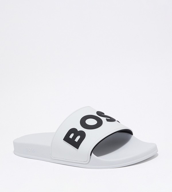 BOSS BOSS - White Slides