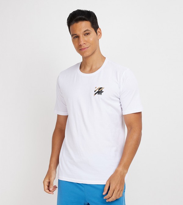 BOSS BOSS - White Round Neck T-Shirts