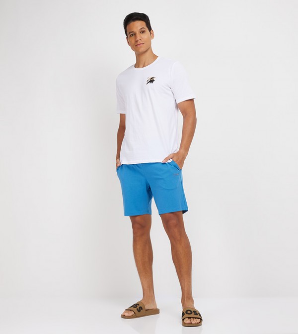 BOSS BOSS - White Round Neck T-Shirts