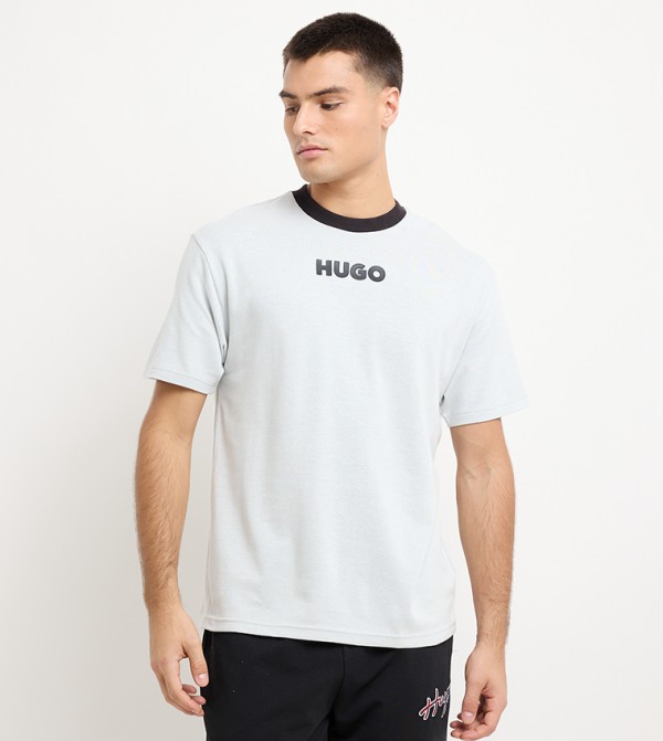 HUGO HUGO - White Round Neck T-Shirts