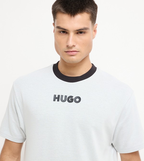 HUGO HUGO - White Round Neck T-Shirts